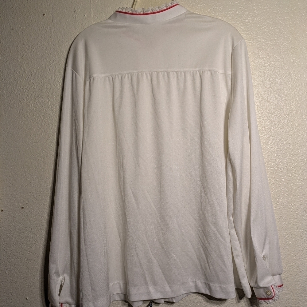 Lady Devon White Button-Up Women's Blouse Xl - Picture 8 of 8
